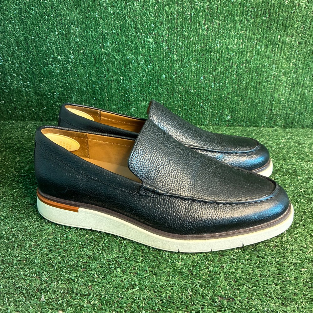 Allen Edmonds Carson Leather Venetian Hybrid Loafers Black Mens 9 3E Extra Wide
